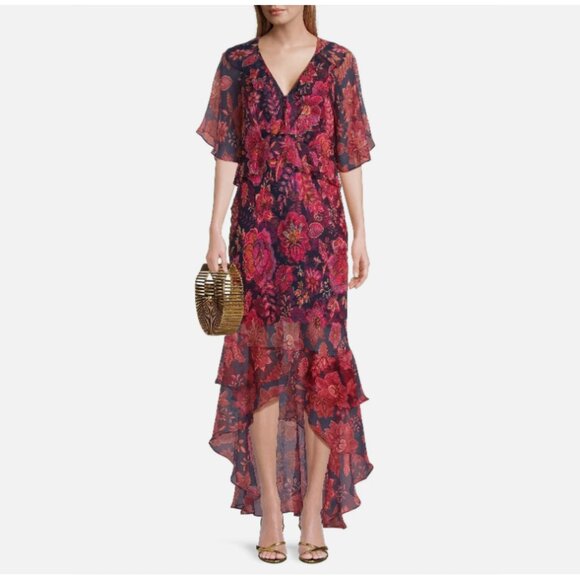 Johnny Was Luxee Floral Printed Silk Maxi Dress - Picture 2 of 9